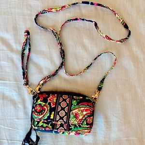 Vera Bradley clutch wallet/wristlet with adjustable shoulder strap